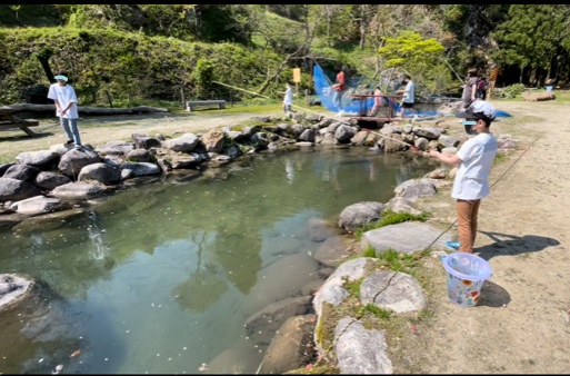 五頭山で釣り